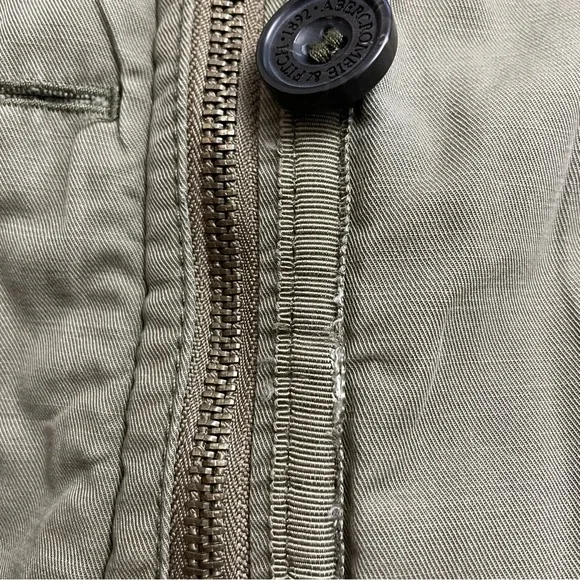 Abercrombie & Fitch Sherpa Lined Utility Jacket Y2K Olive Green Women’s Medium - Picture 5 of 11
